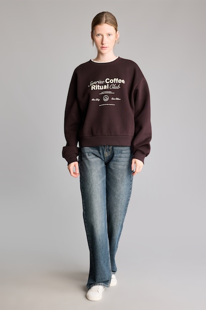 Relax Fit Thick Sweatshirt Fabric Sweatshirt