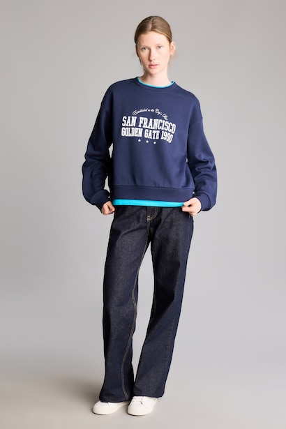 Relax Fit Thick Sweatshirt Fabric Sweatshirt