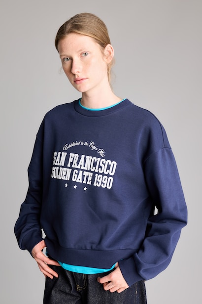 Relax Fit Thick Sweatshirt Fabric Sweatshirt