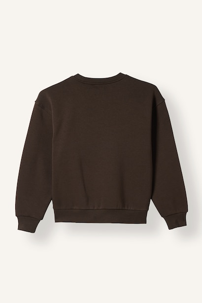 Relax Fit Slogan Crew Neck Sweatshirt