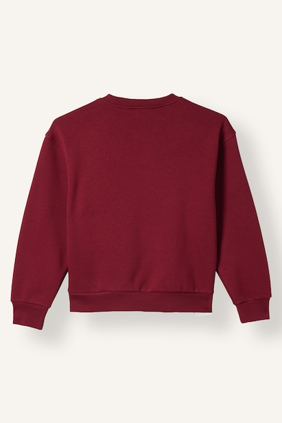 Relax Fit Slogan Crew Neck Sweatshirt