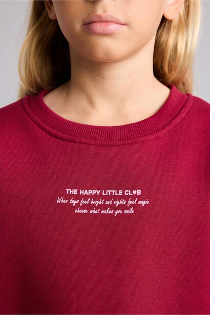 Relax Fit Slogan Crew Neck Sweatshirt