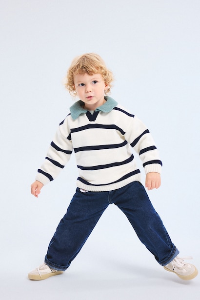 Baby Boy 100% Cotton Loose Fit Elastic Waist Jeans