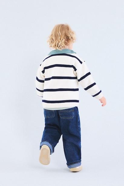Baby Boy 100% Cotton Loose Fit Elastic Waist Jeans