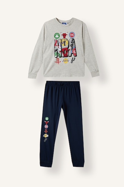 Man 2 piece Regular Fit NBA Licensed Elastic Band Knitted Pyjamas