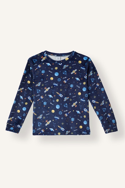 2'li Pijama Takım Uzay Baskılı Erkek Çocuk