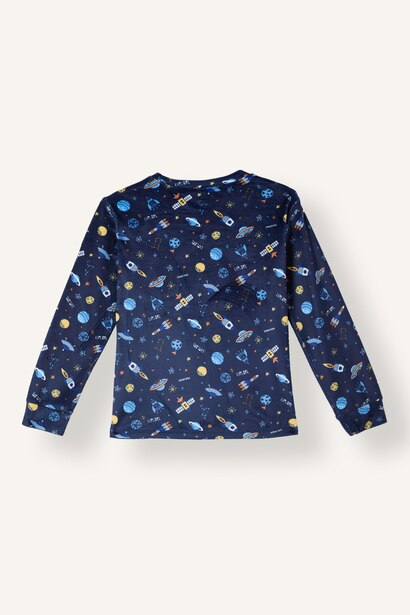 2'li Pijama Takım Uzay Baskılı Erkek Çocuk