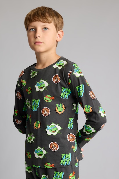 %100 Pamuk 2'li Pijama Takımı Ninja Turtles Erkek Çocuk