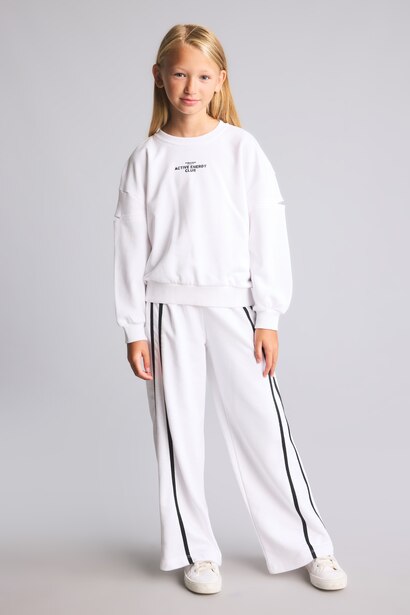 Relax Fit Slogan Crew Neck Sweatshirt