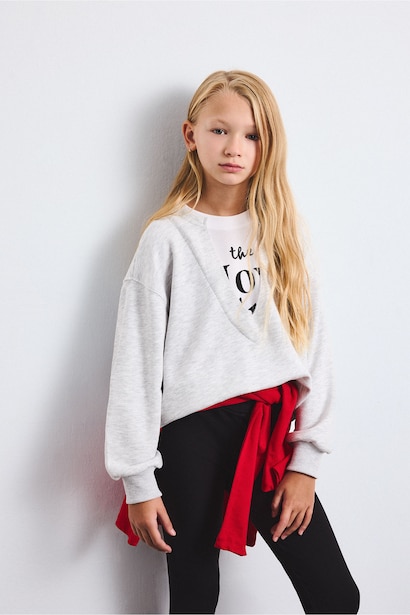 Relax Fit Uzun Kollu Sweatshirt Kız Çocuk