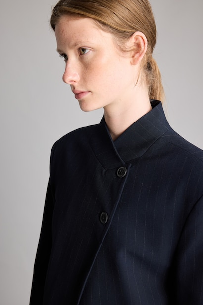 Boxy Fit Dik Yaka Blazer