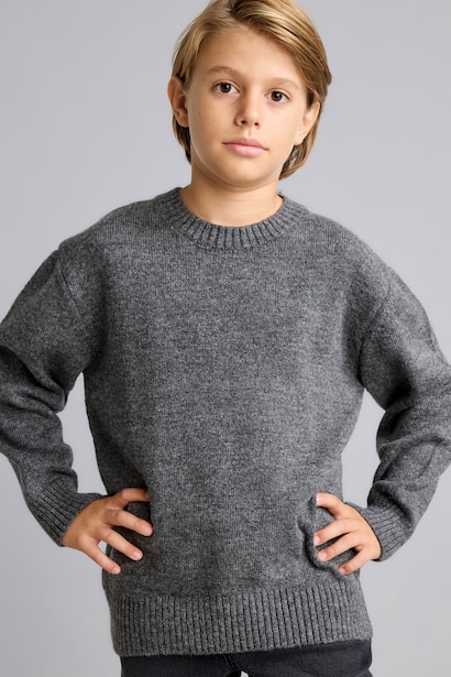 Oversize Triko Basic Kazak Erkek Çocuk