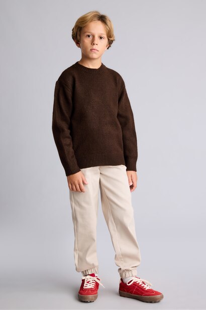 Boy Oversize Fit Crew Neck Pullover