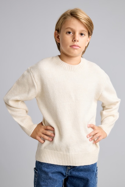 Oversize Triko Basic Kazak Erkek Çocuk