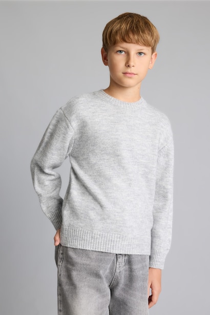 Oversize Triko Basic Kazak Erkek Çocuk