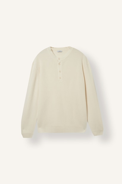 Standart Fit Henley Yaka Triko Basic Kazak