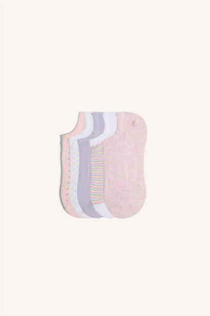 Woman Invisible 5 Piece Cotton Sneaker Socks