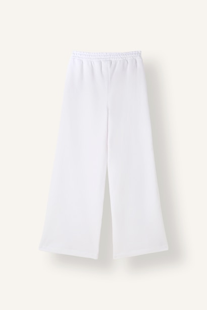 Woman Wide Leg Elastic Band Trousers