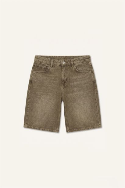 Straıght Fit Jean Bermuda Şort