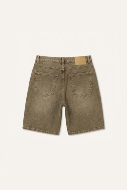 Straıght Fit Jean Bermuda Şort