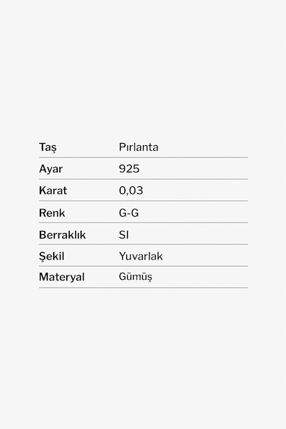 0,03 Karat Yuvarlak Pırlanta Kolye
