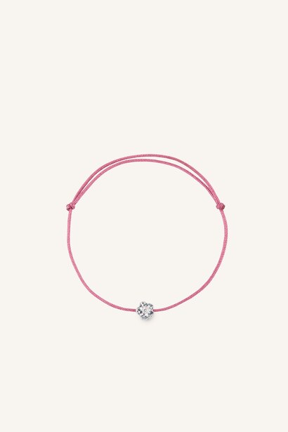 0,03 Karat Pembe İpli Pırlanta Bileklik