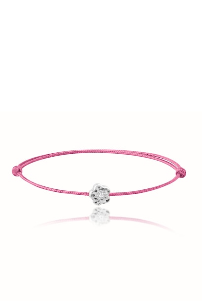 0,03 Karat Pembe İpli Pırlanta Bileklik