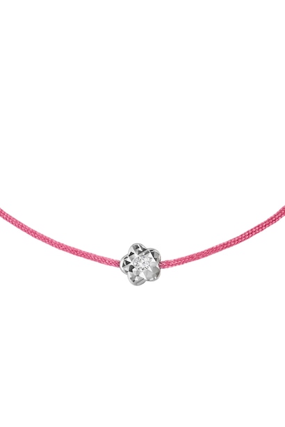 0,03 Karat Pembe İpli Pırlanta Bileklik