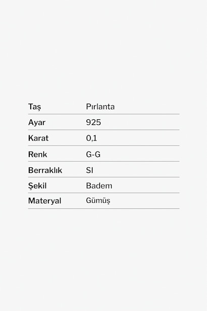 0,1 Karat Badem Pırlanta Küpe