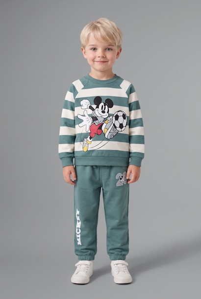 Man 2 piece Regular Fit Crew Neck Mickey & Minnie Licensed Set