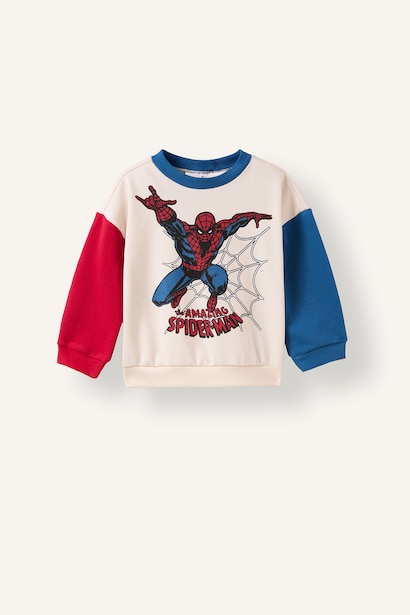Marvel Spider-Man Baskılı Oversize Sweatshirt Erkek Bebek