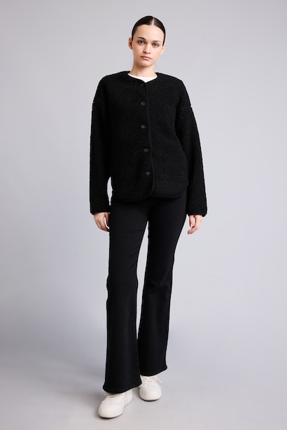 Regular Fit Plush Cardigan
