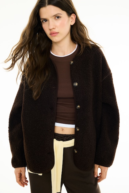 Regular Fit Plush Cardigan