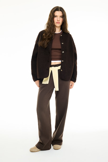 Regular Fit Plush Cardigan