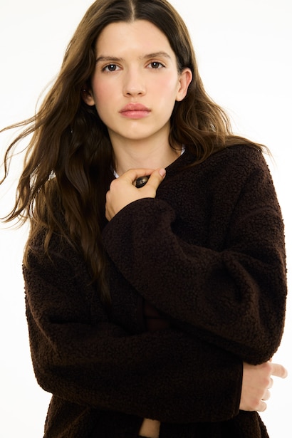 Regular Fit Plush Cardigan