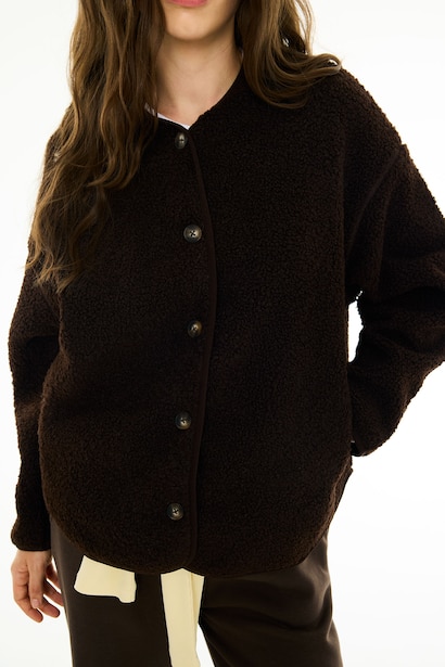 Regular Fit Plush Cardigan