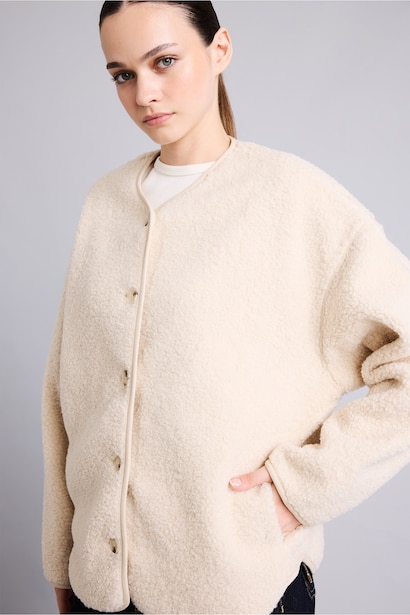 Regular Fit Plush Cardigan
