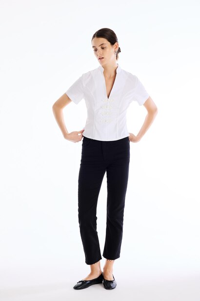 Pamuklu Straight Fit Pantolon