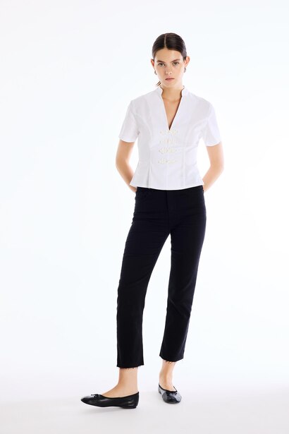 Pamuklu Straight Fit Pantolon