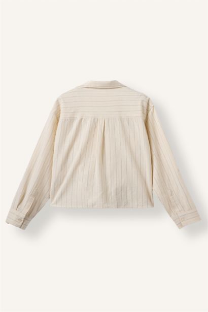 Regular Fit Linen Blended Long Sleeve Shirt