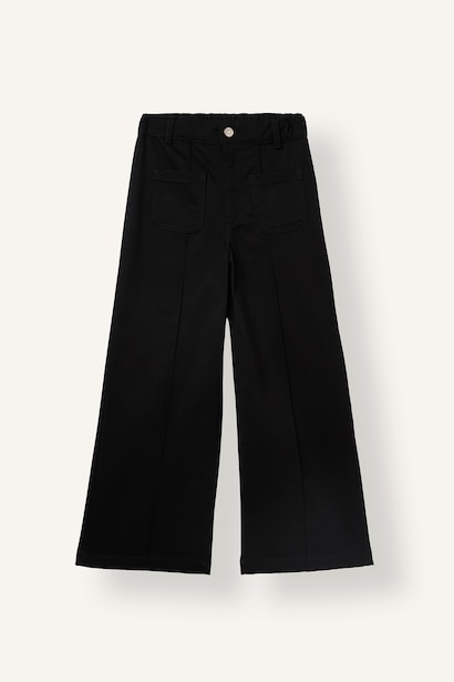 Wide Leg Gabardin Pantolon Kız Çocuk
