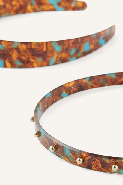 Woman Patterned 2 Piece Crown Hair Accessory