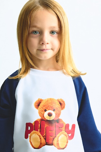 Baby Girl 100% Cotton Regular Fit Teddy Bear 2 Piece Set
