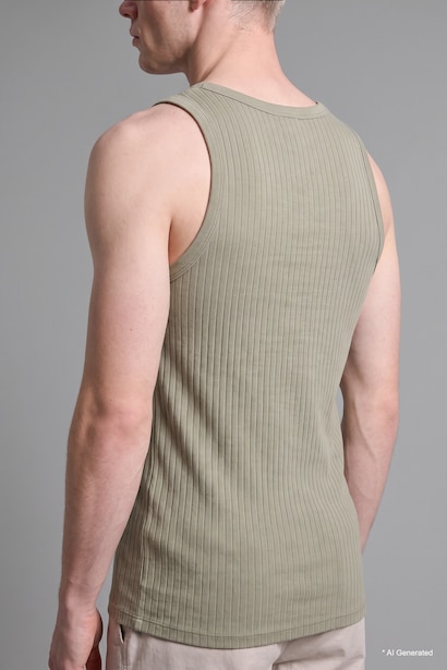 Regular Fit Embroidered Ribbed Top