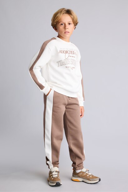 2 piece Oversize Fit Crew Neck Slogan Set