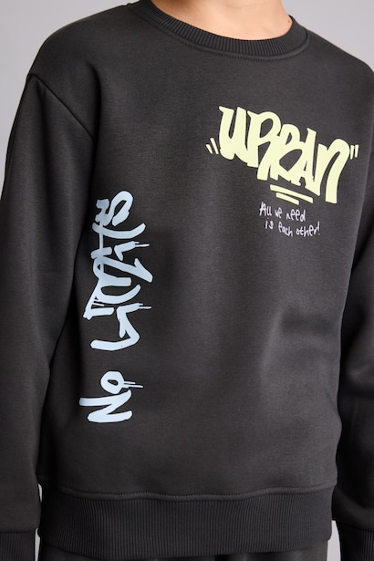 2 piece Regular Fit Crew Neck Slogan Set