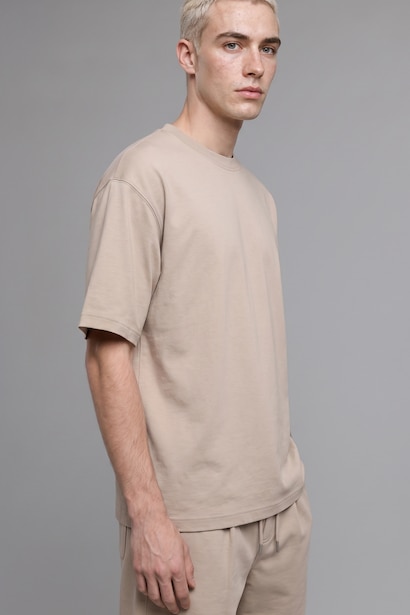 Loose Fit Off-Shoulder Crew Neck T-Shirt
