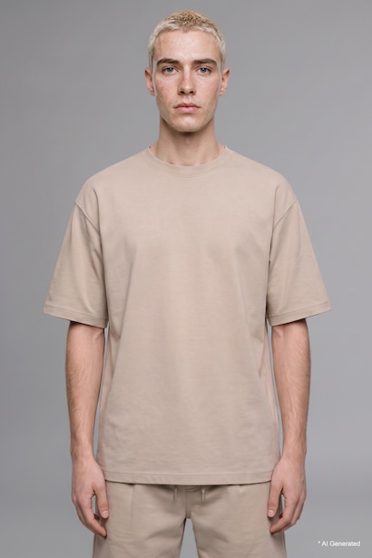 Loose Fit Basic Crew Neck Short Sleeve T-Shirt