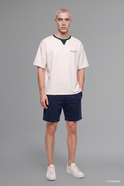 100% Cotton Boxy Fit Green Short Sleeve Crew Neck T-Shirt