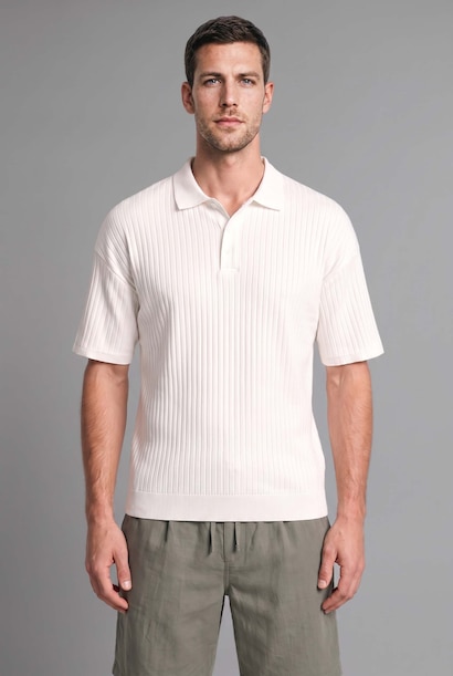 Boxy Fit Camisole Short Sleeve Polo T-Shirt